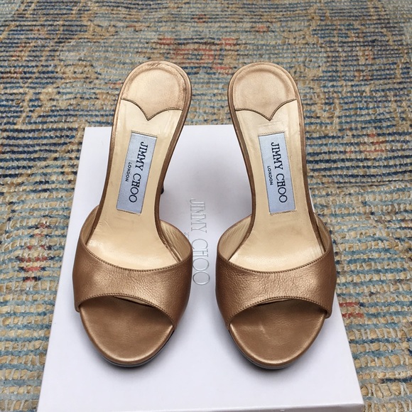Jimmy choo golden sand mule heels - Picture 2 of 8